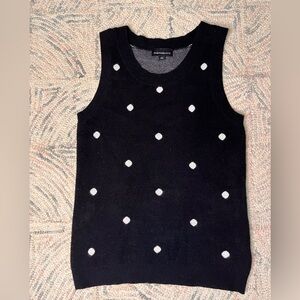 Black Polka Dot Sweater Vest